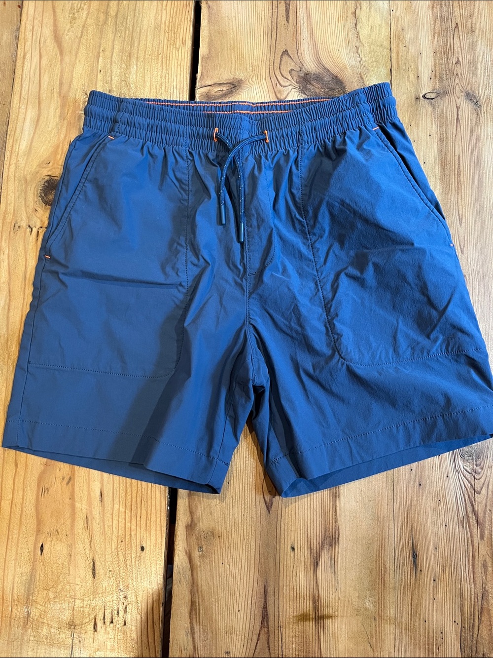 CREWCUTS 12 Blue Active Dock Shorts Drawstring